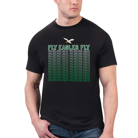 Starter Black Philadelphia Eagles Slogan T-Shirt