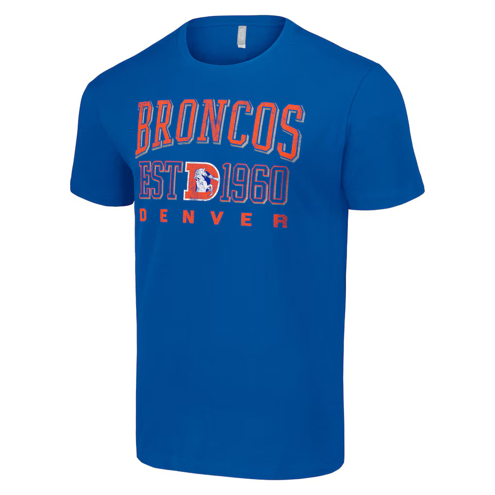 Starter Royal Denver Broncos Throwback Logo T-Shirt